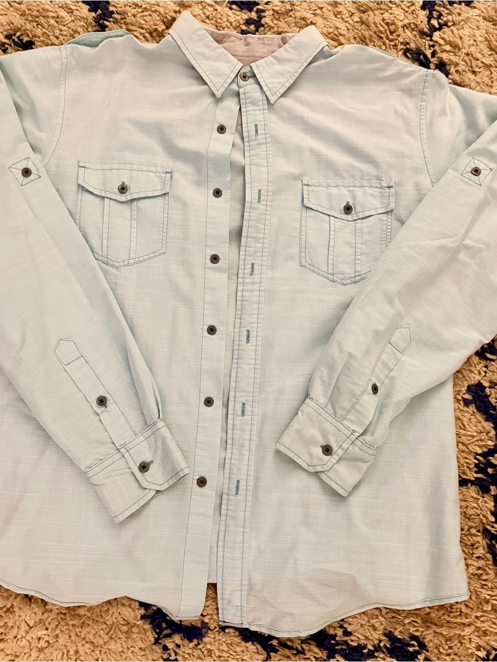 Paper Denim & Cloth Light Blue Long Sleeve Button-Up Shirt-perfect summer color